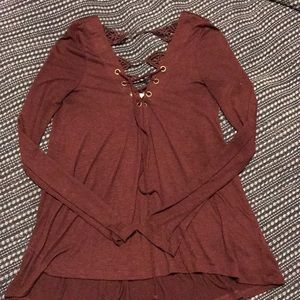 Coco + Jaimeson lace up top size S